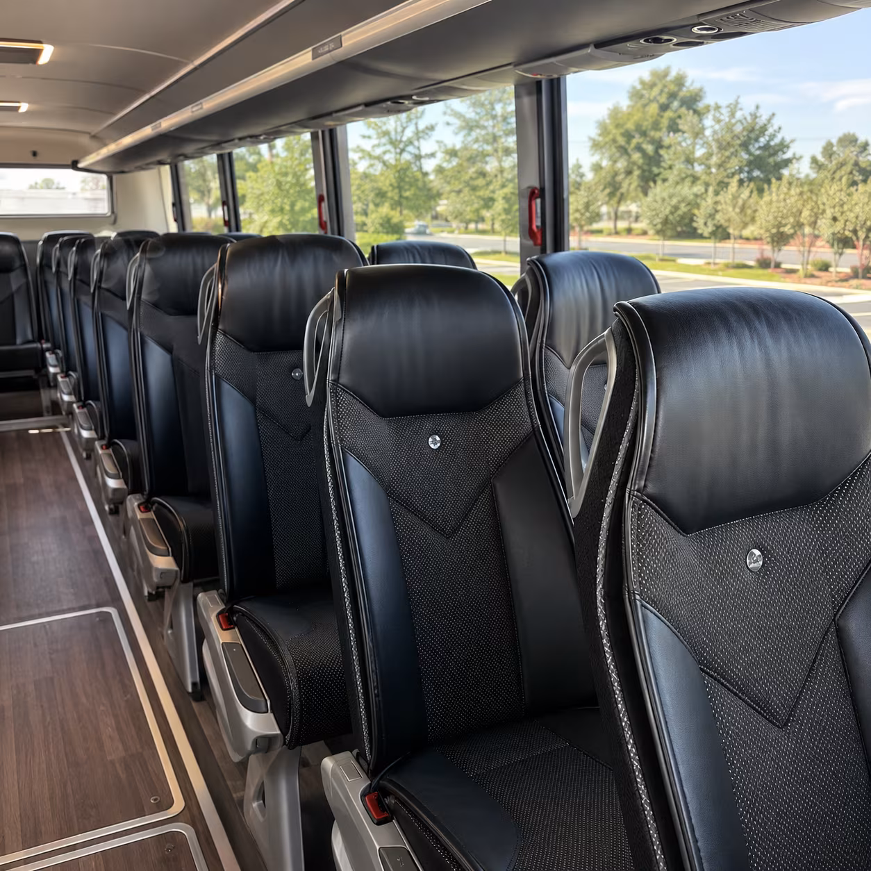 napa 45 passenger charter bus interior