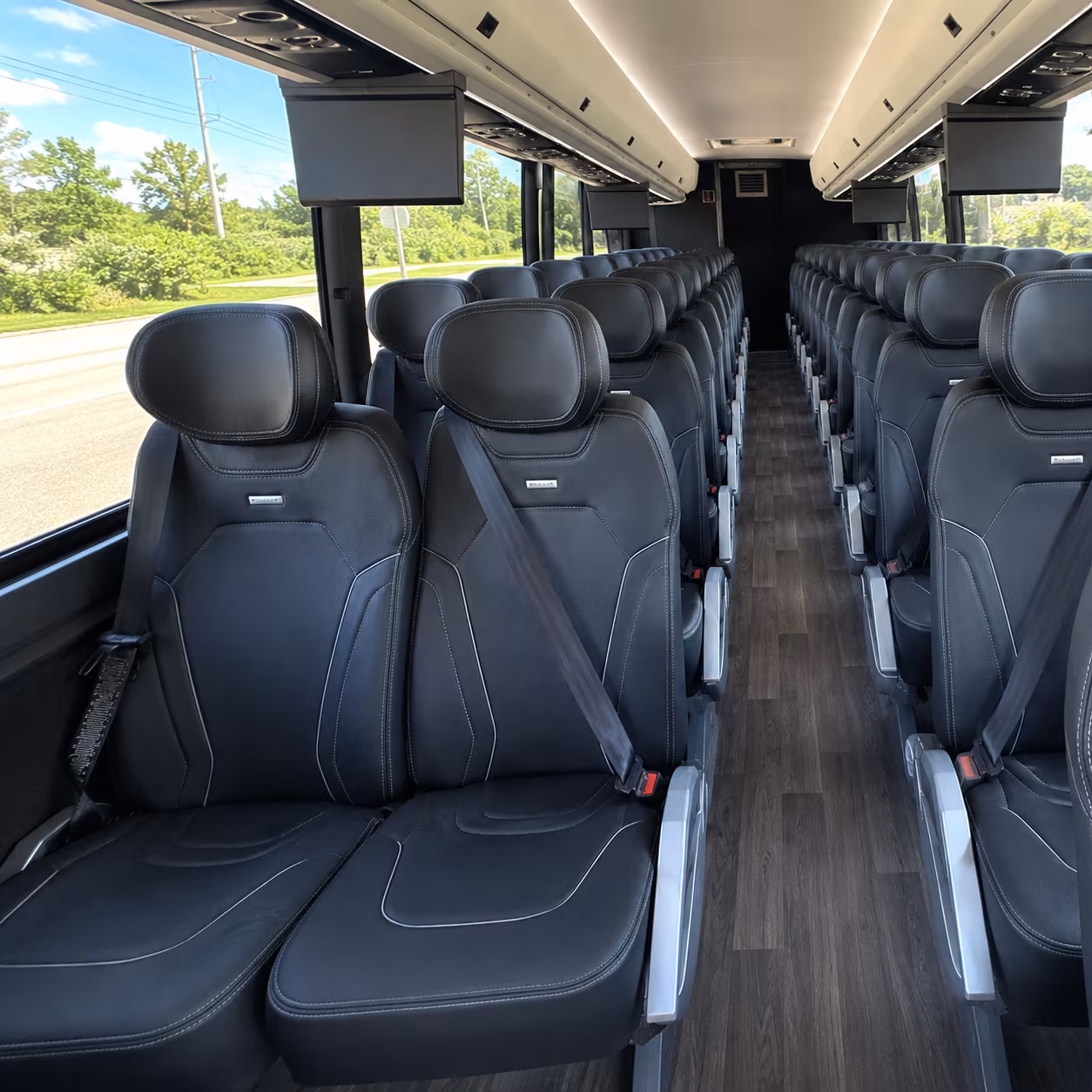napa 47 passenger charter bus inside