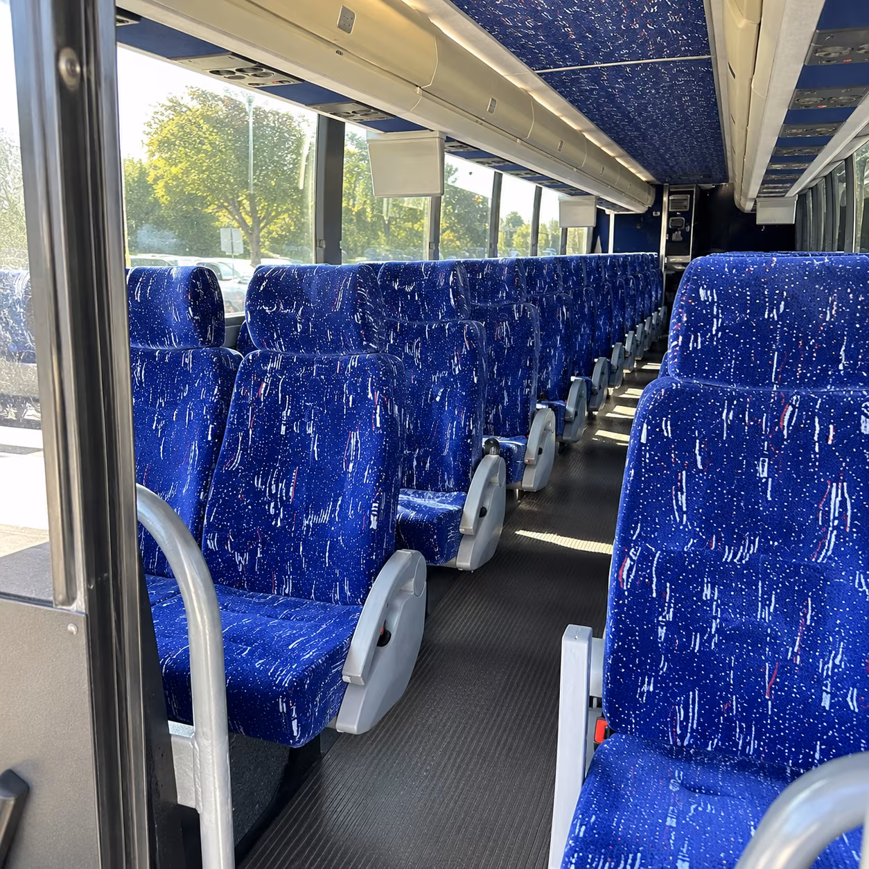 napa 50 passenger charter bus inside