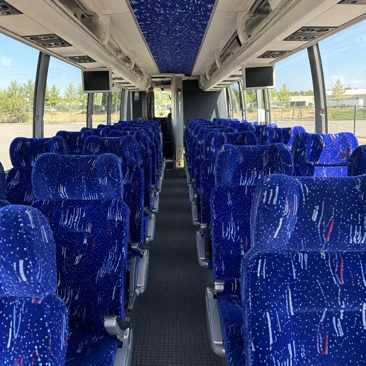 napa 54 passenger charter bus interior