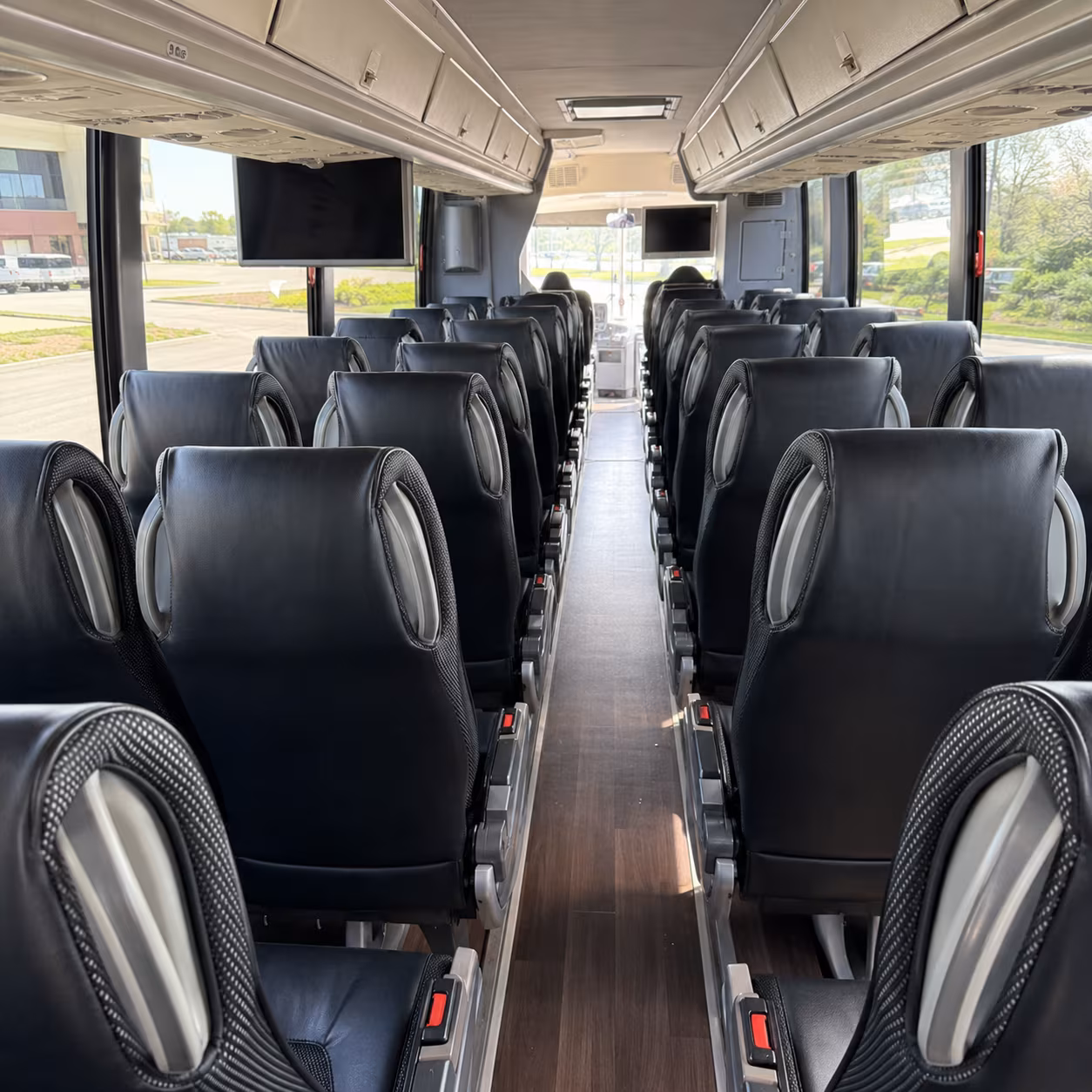 napa 56 passenger charter bus inside